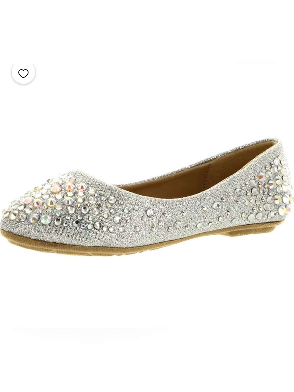 Link Gold Glitter Embellished Girls' Ballet Flats